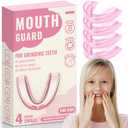 4 Pack Pink Kids Mouth Guard for Teeth Grinding,Comfortable Night Guard,Moldable Child Bite Guard for Clenching Teeth, Mouthguard for Kids