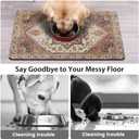 Dog Food Mats for Floors, Absorbent and Quick-Drying Pet Cat Food Mat,Anti-Fouling and Easy-to-Clean Pet Feeding Mat,Dog Bowl Mat for Messy Drinking Water Bowls.12 x20, Bohemia Style