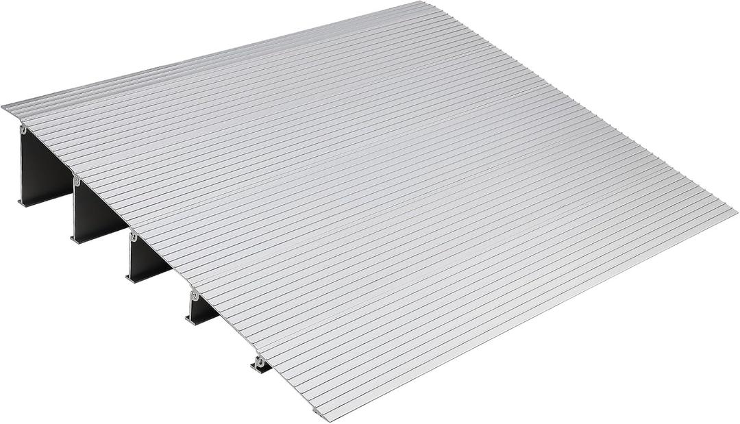5" Rise Door Threshold Ramp, Non-Slip Surface, 800Lbs Load Capacity, Versatile Use for Wheelchairs, Strollers, Scooters, Power Chairs (Number of splicing: 5)
