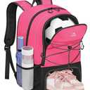 MATEIN Girls Soccer Backpack, Large Basketball Bag with Ball Holder & Shoe Compartment for Tournament & Game Day, Lightweight Youth Sports Bag with Fence Hook Fits 15.6 Inch Laptop, Soccer Team Gifts