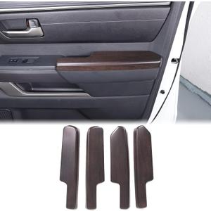 Aunginsy Car Interior Door Armrest Panel Trim Cover Compatible with Toyota Tundra 2022 2023 2024 Truck Inner Front Rear Side Door Armrest Panel Decorative Cover Moulding Protective Frame Accessories (Oak Grain Pattern)