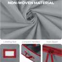 Christmas Wrapping Paper Organizer Storage, with Straps & Pockets, Gift Wrap Organizer Bag for Christmas Decorations, Fits Upto 24 Rolls, Underbed Storage for Holiday Decoration, (Gray)