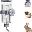LOS ANDES 16.9oz Small Animal Water Bottle for Cage,Crate, Top Fill Water Dispenser for Guinea Pigs/Bunnies/Ferrets/Squirrel/Hedgehog/Hmaster, BPA Free, Updated Mouth, Gray