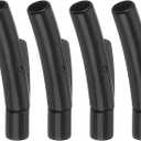 uxcell Leather Cord End Clasp, 4Pcs 3mm Hole Column Clasps Connectors, Stainless Steel Clasps Closures Leather Cord Buckle for Making DIY Supplies Crafts, Black5mm