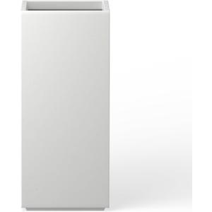 Kante 20.3" H Tall Rectangular Concrete Planter, Modern Square Diameter Plant Pot with Drainage Hole and Rubber Plug for Indoor Outdoor Home Patio Garden, Pure White