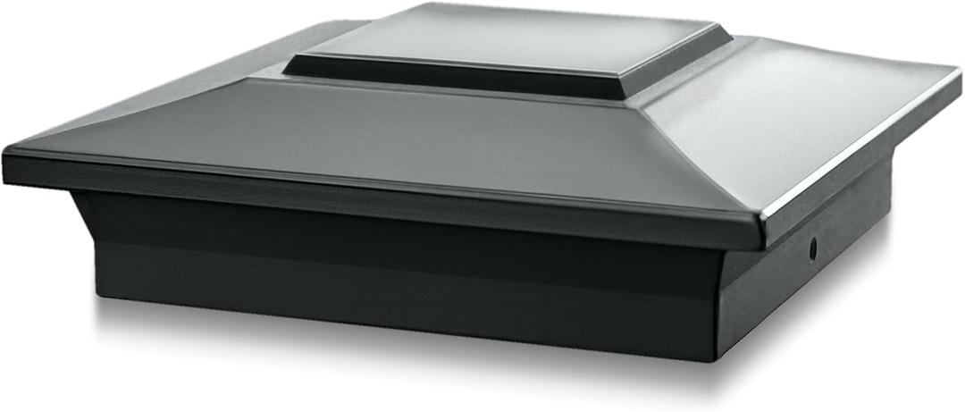 Classy Caps NSX66B 6x6 Aluminum Post Cap - Black fits 5"x5", 5.5"X5.5" & 6"X6", Heavy Duty Cast Aluminum, Ideal for Fence, Deck or Posts