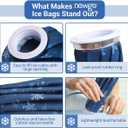 NEWGO Ice Pack for Injury Reusable, Small Ice Bag Refillable Ice Pack for Hot Cold Therapy and Pain Relief, Hot Water Bag, No-Leak Medical Ice Bag (11 Inch)