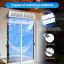 36" Home Wall-Mounted Air Curtain, Blocks Insects & Bugs from Entering, Dual-Speed Strong Air Curtain with Auto Door Magnetic Switch