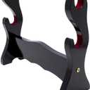 Shadow Cutlery SH9020 Double Sword Stand - Premium Piano Black Finish W/Red Felt