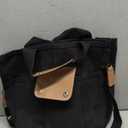 Canvas Tote Bag for Women - Crossbody Shoulder Handbag with Compartments, Everything Tote Bag for Travel, Office