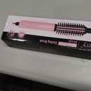 Farery Mini Thermal Brush 3 Temperature Adjustable, 3/4 Inch Travel Curling Iron for Short Hair, Heated Round Brush for Touch ups and Small Curls, Travel Size Curling Wand, Dual Voltage, Pink