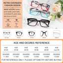 MARE AZZURO Large Reading Glasses Women Retro Square Readers 1.0 1.25 1.5 1.75 2.0 2.25 2.5 2.75 3.0 3.5 4.0 5.0 6.0 (03 Black+blue)