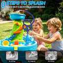 Water Table Pump with Sprinkler, Pump for Kids Water Table Accessories, Battery Powered Waterproof Water Pump Continuous Flow, Toddler Baby Outdoor Water Play Toys for Water Table, Bathtub, Pool