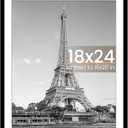 18x24 Poster Frame 3 Pack, Black Oak Wood Wide Border, for Picture
Light Woodgrain, Wall Hanging, HD Plexiglass, Vertical & Horizontal Wall Display Large Artwork, Office & Living Room