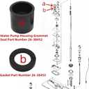 4 x 26-38452 Seal and 26-38453 Washer Kit for Most for Mercury Marine 30-70 HP Outboards Boat Wate Pump Housing Rubber Grommet Sealand Seal Washer Kit