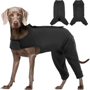 Kuoser Dog Surgery Suit for Back Legs, Dog Rear Leg Sleeve to Stop Licking, Female Spay Recovery Suit for Dogs After Surgery, Pet Puppy Surgical Onesie for Abdomen Wounds Skin Disease (XX-Large, Grey)