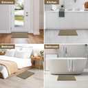 Bcoimo 24"17" Chenille Bath Mat Non-Slip with Backing Bath Rug Ultra-Absorbent and Machine Washable Bathroom Mat Quick-Dry Design. Ideal for Bathroom and Tub Areas