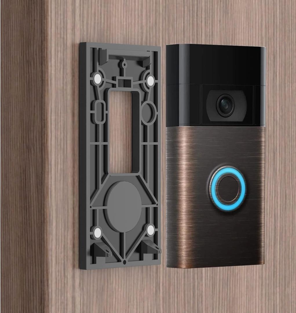 KIMILAR No-Drill Adhesive Mount for Ring Video Doorbell (2nd Generation - 2020 Release), Mounting Bracket Accessories for Houses Apartments Office, Not for Ring Video Doorbell 2