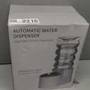 RIZZARI Large Water Dispenser for Dogs: 8L Gravity White Automatic Stainless Steel Waterer - 100% BPA Free - Raised Pet Feeder for Pet Dogs Indoor/Outdoor (Pearl)