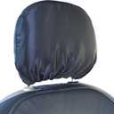 2 Pcs Satin Car Headrest Cover for Women Haircare Soft Satin Car Head Rest Cover for Hair Protection Satin Cover for Headrest, Reusable and Adjustable (Satin- Black)