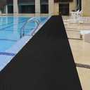 WLWLEO Pool Mat for Deck Non Slip Drainage Floor Mats 3x10 Ft PVC Heavy Duty Commercial Anti Slip Anti-Fatigue Pads Restroom Garage Basement Outdoor Indoor Door Rug Entrance Mat,Black, 3×10ft/0.9 * 3M