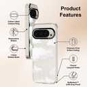 MOSNOVO Case for Google Pixel 9 Pro XL, [Buffertech 6.6ft Military-Grade Drop Protection] [Anti Peel Off Tech] Clear TPU Bumper Phone Case Cover Design - Cloud