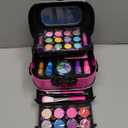 Hollyhi 58 Pcs Kids Makeup Kit for Girl, Princess Toys Real Washable Cosmetic Set with Mirror, Kids Makeup Sets for Girls, Play Make Up Birthday Gifts for 3 4 5 6 7 8 9 10 11 12 Years Old Kid (Rose)