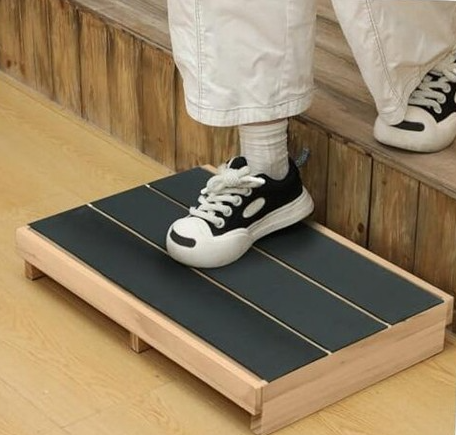CroBlissful 3.5" Wooden Platform Step Stool,24" Platform with Non Slip Rubber Stepping Surface for Adults & Elderly Bed Steps Wooden Mobility Stepping Stools for Bedroom, Bathroom, Kitchen, Garden