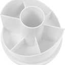 DOITOOL 1pc Rotatable Brush Holder and Stationery Organizer Multi-functional Makeup Tool Storage for Desk Container for Use (14.8x14.8cm, White)