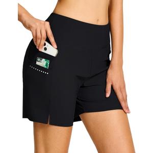BVVU Women's 5" High Waisted Swim Board Shorts with Pockets Liner Tummy Control UPF50+ Quick Dry Beach Swimsuit Bottoms (Medium, Black) BVVU Women's 5" High Waisted Swim Board Shorts with Pockets Liner Tummy Control UPF50+ Quick Dry Beach Swimsuit Bottoms (Medium, Black)