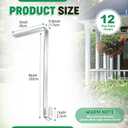 12 Pcs Metal Patio Hooks 3 x 8 Inch String Light Hangers Metal Fence Siding Hooks for Hanging Outdoor for Solid Insulated Aluminum String Hanging Decorations