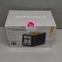 Toastmaster 2-Slice Toaster - Black with Stainless Steel - Kitchen Essential for Sandwich Bread & Breakfast Toast - Toaster with Wide Slots, High Rise Toast Lift & Cool-Touch Exterior