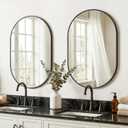 Black Oval Bathroom Mirror for Over Sink, 2 Pack 20"x30" Wall Mirror