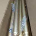 Gold Long Curtain Rods for Windows 72 to 144 Inch, Decorative Vintage Crystal 1'' Diameter Curtain Rod with Gold Foil Finials, Adjustable Heavy Duty Easy Install Drapery Pole Set for Farmhouse