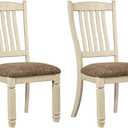 Signature Design by Ashley Bolanburg 20" Upholstered Dining Room Chair, Set of 2, Antique White