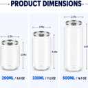 100 Pack 16.9 oz Plastic Cans with Lids, Clear PET Soda Can Cups