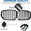 G05 Grill,Front Bumper Kidney Grille Compatible with 2019 2020 2021 2022 2023 X5 G05ABS Gloss Black Kidney GrilleDouble Slats