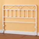 Elephance Full Size Headboard Only for Bed Frame,Victorian Style Platform Bed Metal Headboard,Height Adjustable,Full Size, Easy Assembly, White