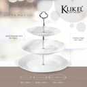 Klikel 3 Tiered Serving Stand -silver Serving Tray For Parties - Round Platter For Cupcakes Fruits Dessert or Tea - Cake Pop Stand And Buffet Server