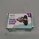Door Lever Lock (2 Pack) Prevents Toddlers from Opening Doors. 3.25" L * 1.5" W * 4.5" H Easy One Hand Operation for Adults. Durable ABS with 3M Adhesive Backing. Simple Install, Black
