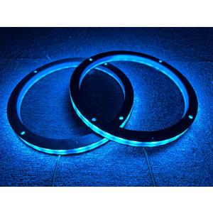 Sando Tech 2PCS 6.5" RGB Colors Shift Car LED Speaker Decorative Light Kit Multiple Changing Spacer Ring Light Coaxial Speaker Lights Bluetooth App & RF Remote Control