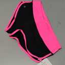 BUBBLELIME XS-XXL Sexy Booty Yoga Shorts Running Shorts Women Workout Fitness Active Wicking Yoga Tummy Control UPF30+ (Medium, Bwhb030 Pink_black)
