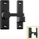 ETEKJOY Flip Latch Lock 90/180 Degree Left/Right-Opening Sliding/Swinging Door Lock Bolt for Home Security Gate Barn Garage Garden Fence Shed Window French Door (Black)