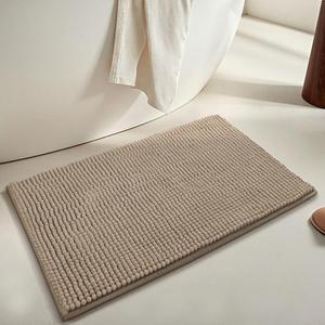 Bathroom Rug Mat, Chenille Rugs, Quick Dry Microfiber Mats Non Slip Washable, Extra Thick, Soft and Highly Absorbent for Bathroom, Kitchen, and Show(Size:15.74 23.62 in, Color: Camel)