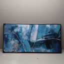 YDYSUNE Abstract Wall Art - Teal Canvas Wall Decor,Fan Art Large Picture for Living Room Bedroom Framed Painting Artwork Decoration Size 20x40Inches