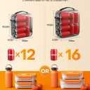 2 x HOTOR Lunch Bag for Men & Women - Large Capacity Insulated Lunch Bag with Mutiple Pockets, Wear-Resistant Cooler Lunch Box for Office, Picnic, Galaxy Purple, 7L, 9.06" x 4.33" x 10.63"