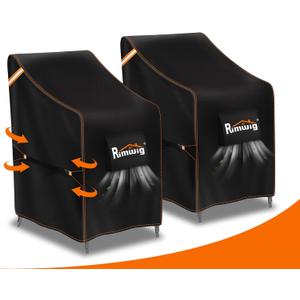 Patio Chair Covers 2 Pack, Waterproof Outdoor Furniture Covers, Heavy Duty Wicker Swivel Chair Covers for garden Lawn 28"Wx36"Dx47"H