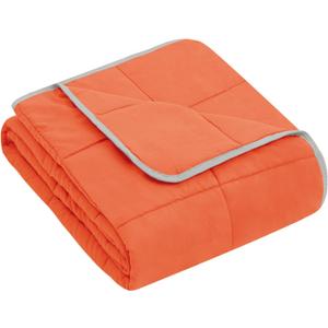 yescool Weighted Blanket (7 lbs, 41" x 60", Orange) Cooling Heavy Blanket for Sleeping Perfect for 60-90 lbs, Breathable Blanket with Premium Glass Bead, Machine Washable