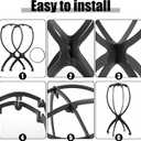 obeoby Wig Stand, Portable Wig Holder Wig Head Stand for All Wigs Travel Wig (black (6 pack))