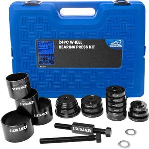 24pc Wheel Bearing Press Kit for Easy Removal & Installation FWD Bearing Press Kit with Sliding Screws, Bushings, Sleeve Plates, Storage Case